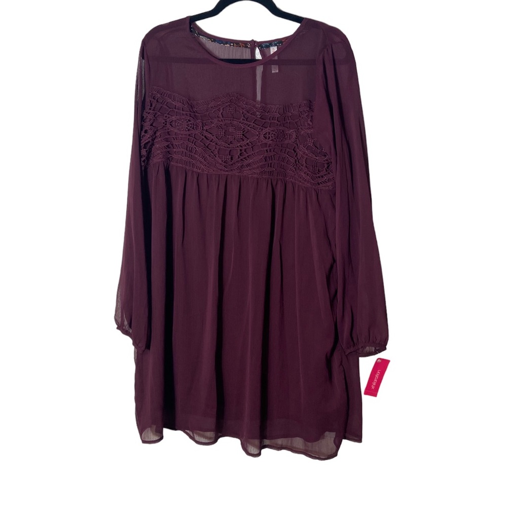 Xhilaration | Long Sleeve Dress | Burgundy |
